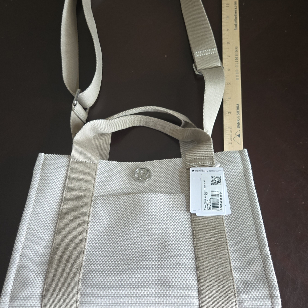 lululemon athletica Cream and Tan Mini Tote Bag - Picture 9 of 9